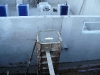 Schalung mit Beton gefüllt (Fundament Vordach)