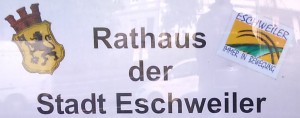 Schriftzug Rathaus der Stadt Eschweiler